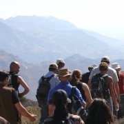 Eco-tourists hit the hiking trails of the Dana Biosphere Reserve.