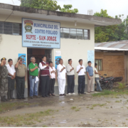 Event organizers participate in the opening ceremony initiating the two-day ‘caravana’ held in Padre Abad province, March 23-24,