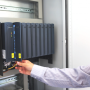 The remote terminal unit of a water monitoring system collects data from a well site in the West Bank.