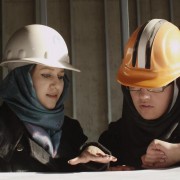 Two female engineers from Afghanistan's national power utility