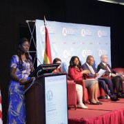 YALI West Africa Regional Advisory Board Chair, Victorine Kambe Sarr addressing the conference