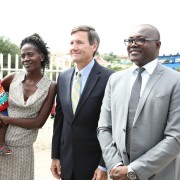 US Ambassador in Namibia with TB patients