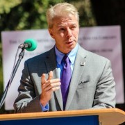 U.S. Ambassador to Zambia Eric Schultz speaking at the opening of the Lubuto Mthunzi American Youth Library in Lusaka