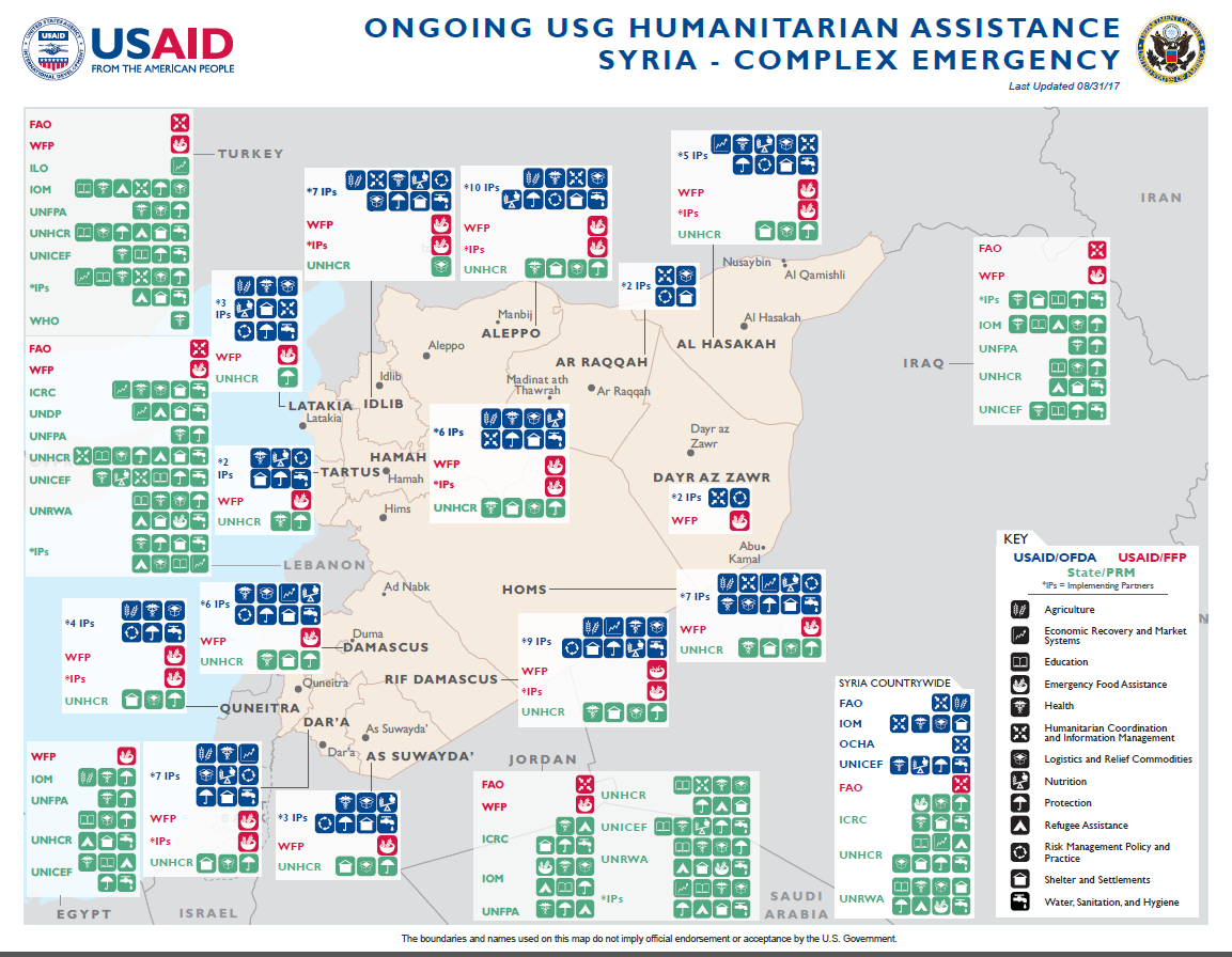 Syria - Complex Emergency Map #8, (FY) 2017