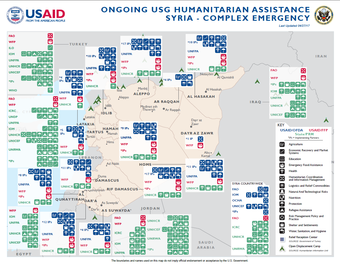 Syria Complex Emergency - Map #4 FY2017