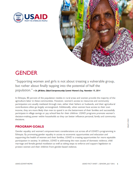 Ethiopia Gender Fact Sheet